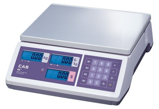 CAS ER-Junior 6kg x 2g/15kg x 5g Dual Range Price Computing Retail Scale